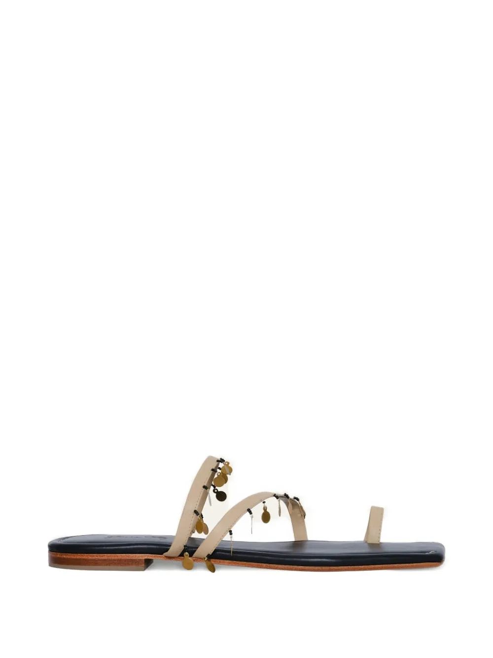 Johanna Ortiz Glimmering Shores embellished flat sandals - Toni neutri