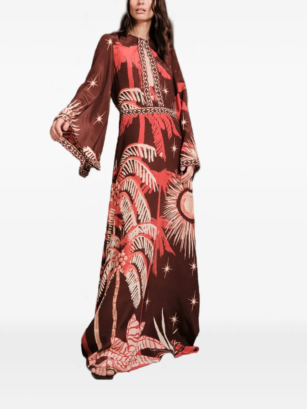 Johanna Ortiz Leyenda Del Tiempo maxi dress - Bruin