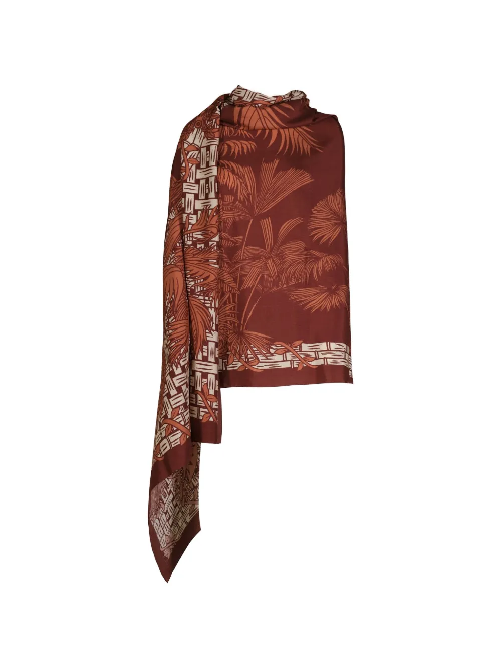 Johanna Ortiz Harmonic Garden scarf - Bruin