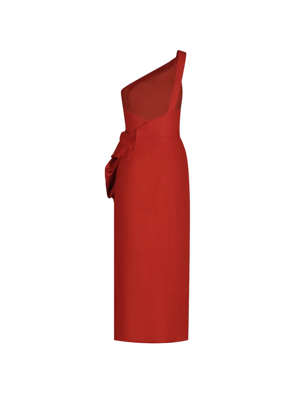 Johanna Ortiz Salsero one-shoulder ruffled midi dress - Rood