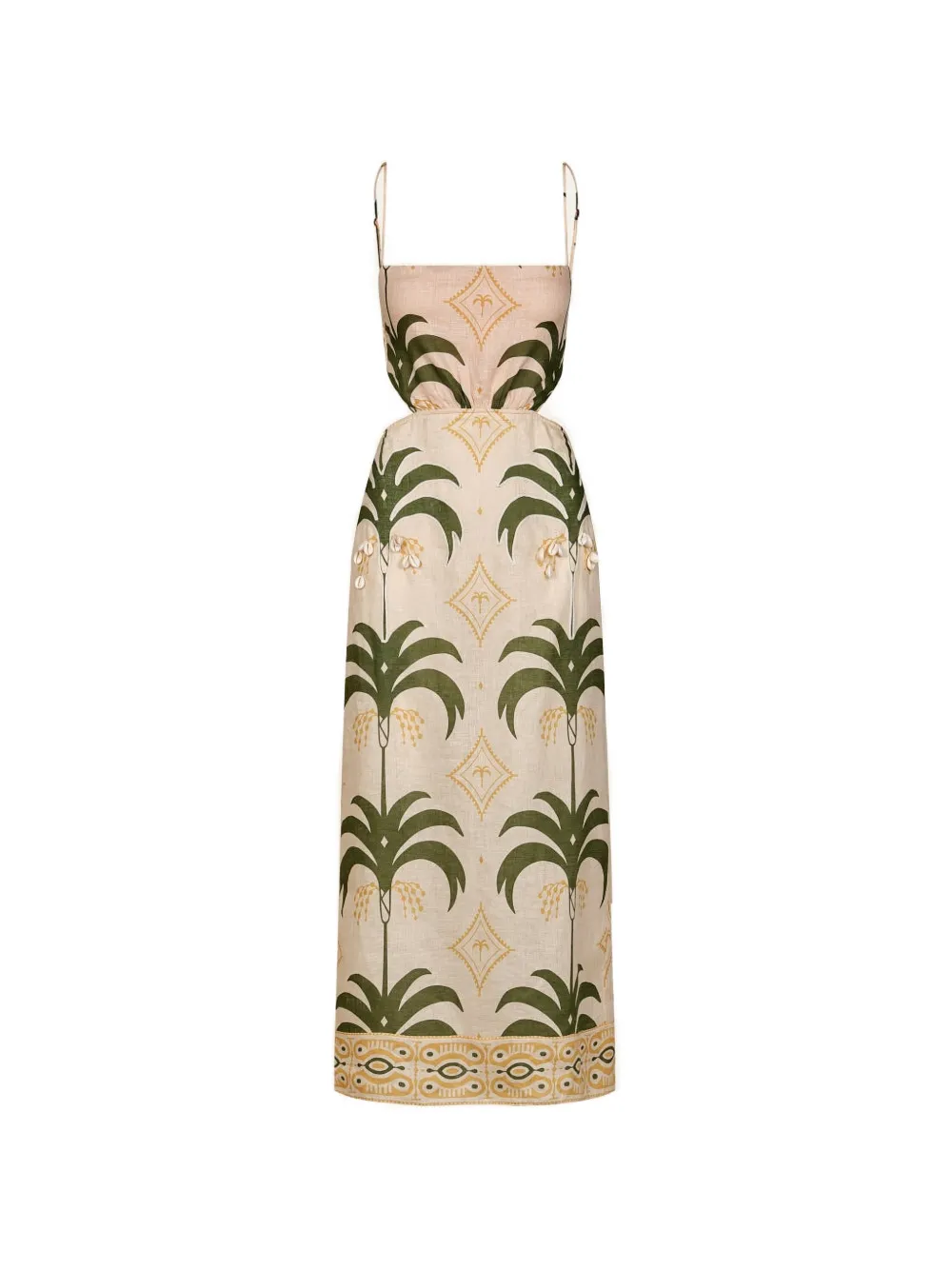 Johanna Ortiz Tactile Winds midi dress - Toni neutri