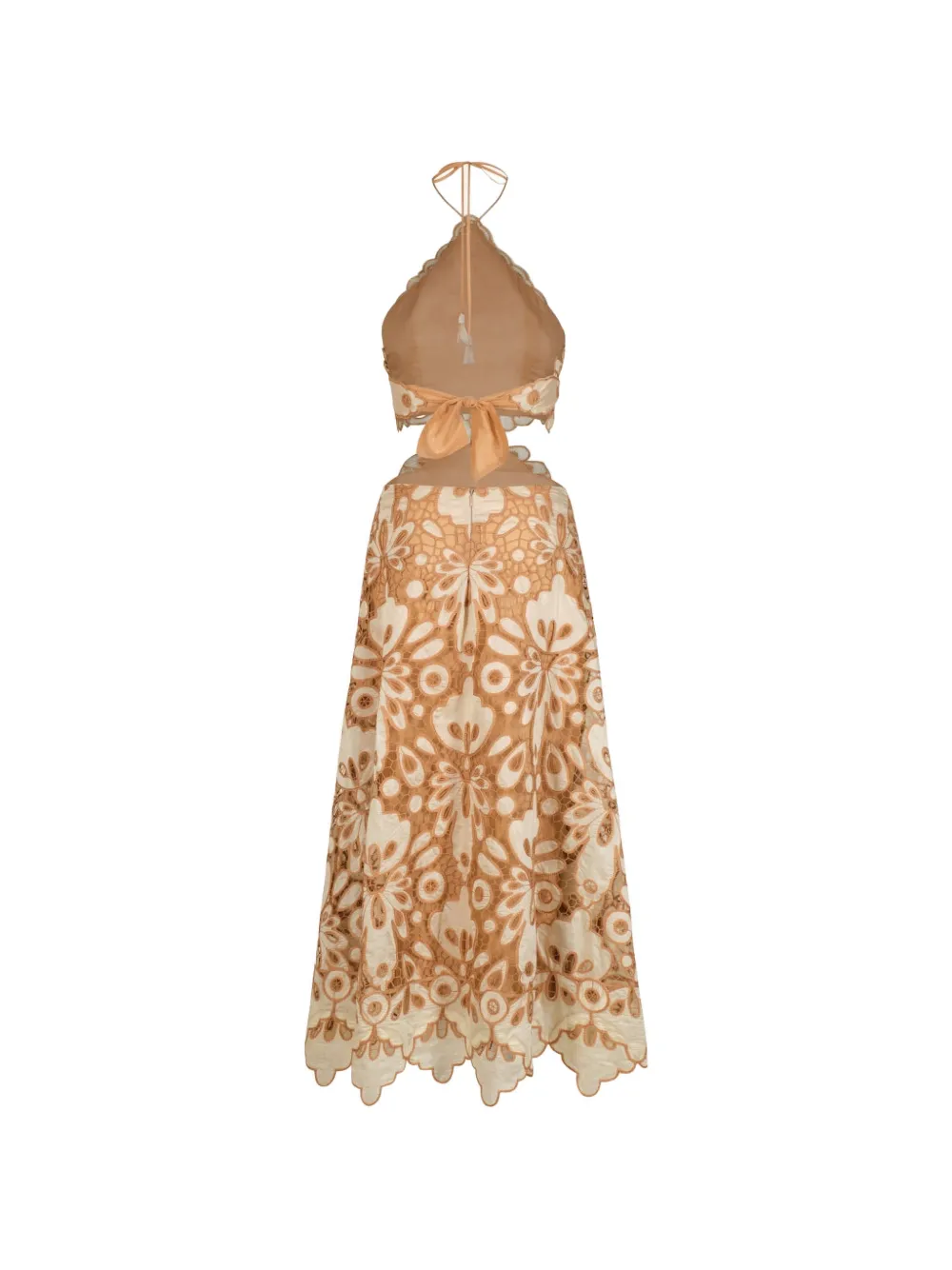 Johanna Ortiz Morning Groove floral midi dress - Beige