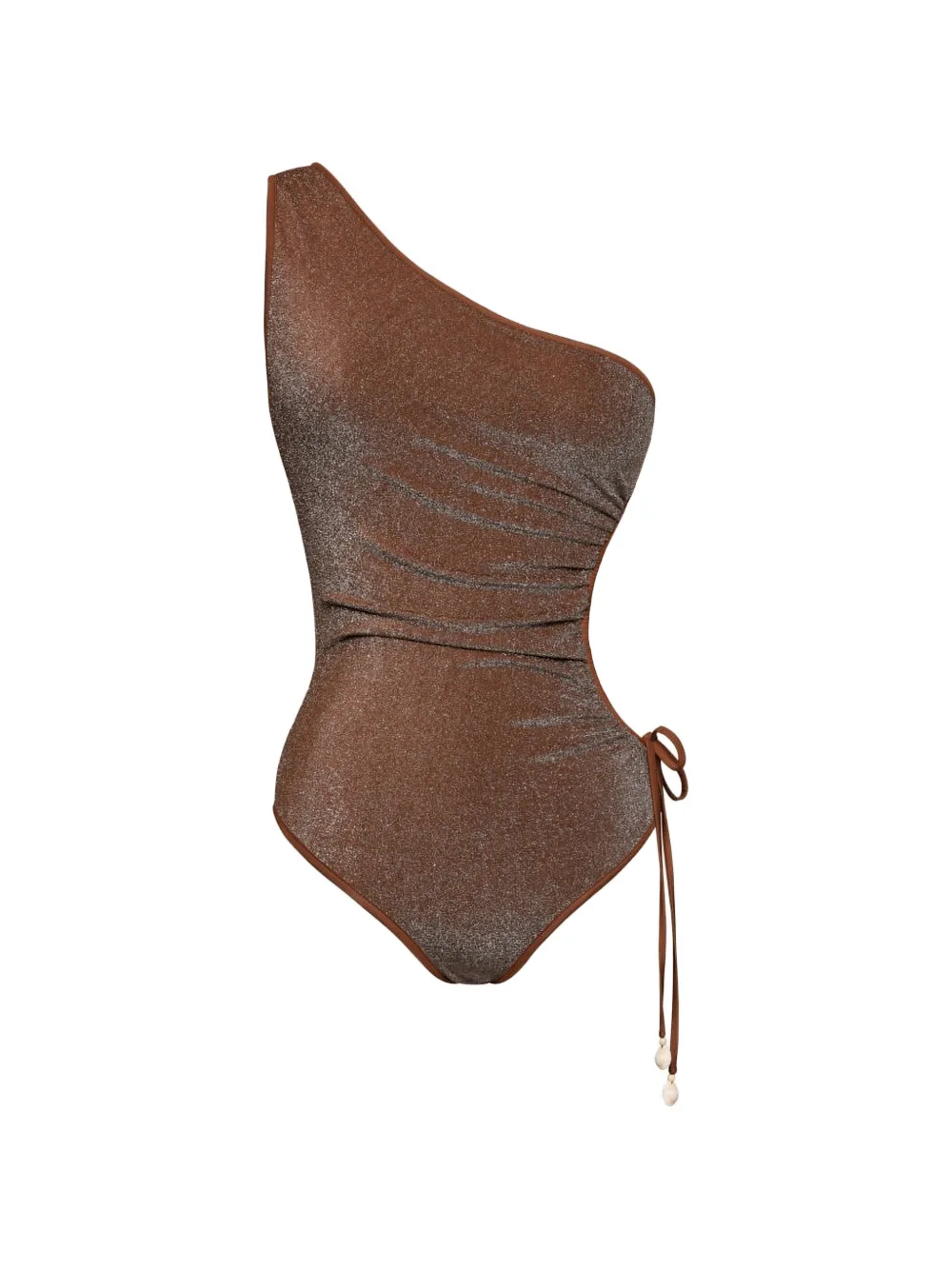 Johanna Ortiz Whispering one-shoulder one piece - Marrone