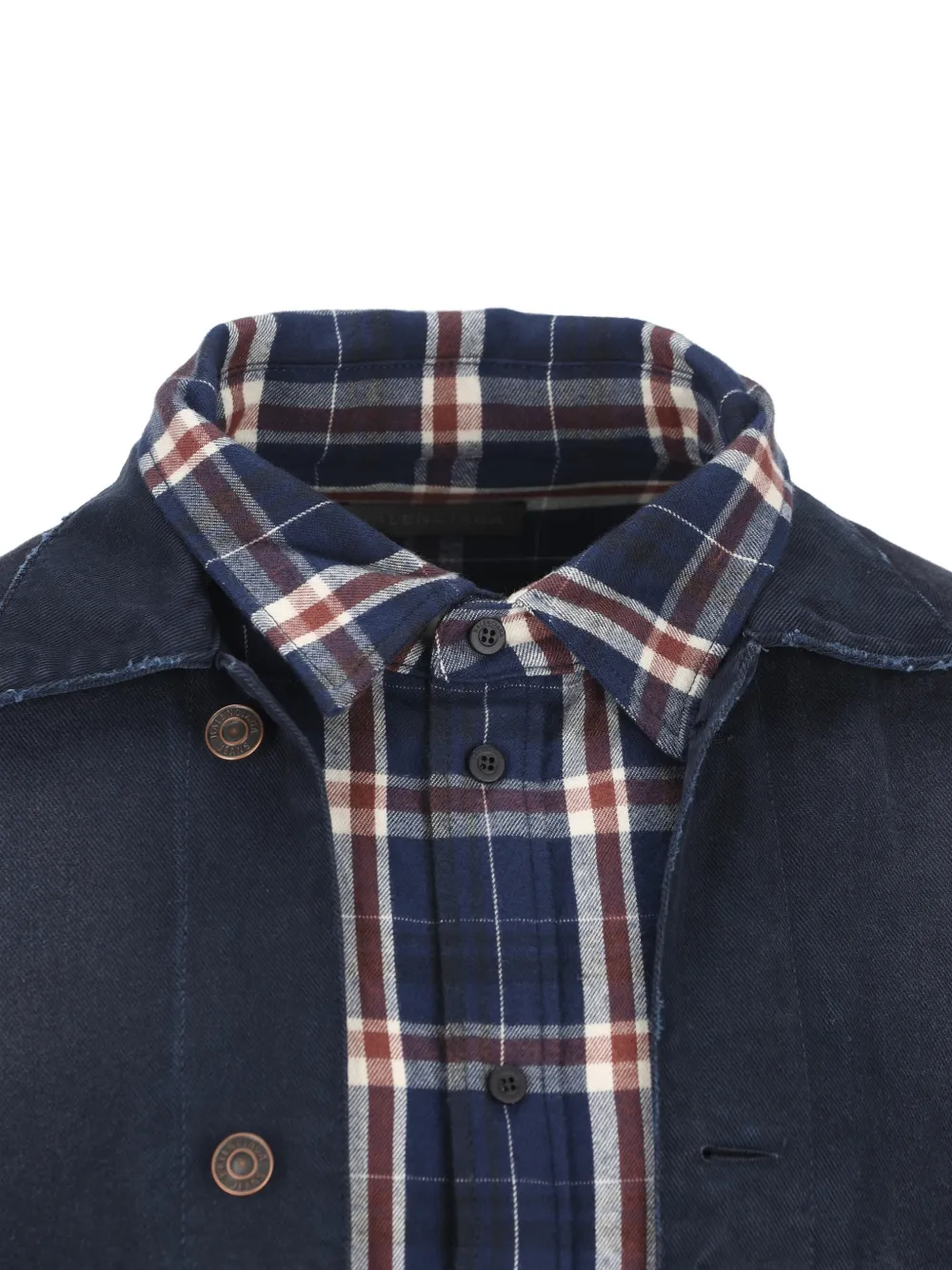 Balenciaga Geruit jack met knoopsluiting Blauw