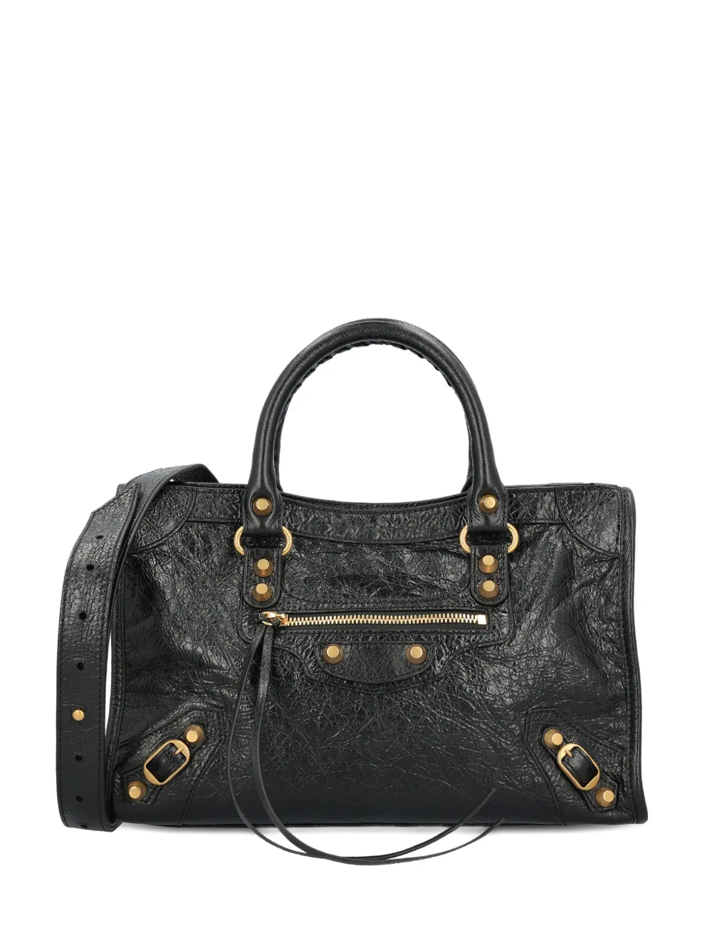 Balenciaga small Le City stud textured tote bag - Nero