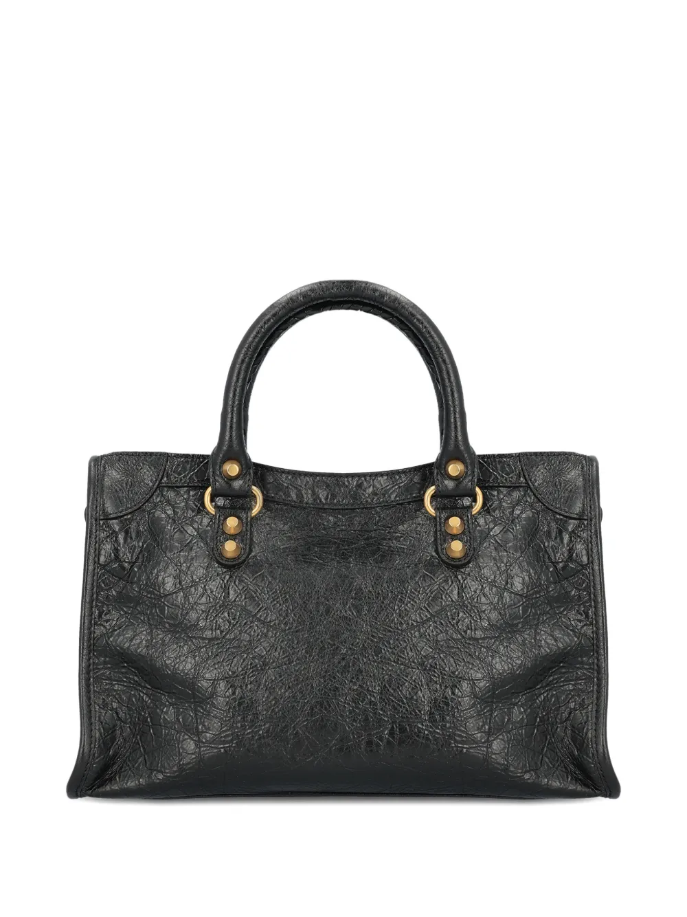 Balenciaga small Le City stud textured tote bag - Zwart