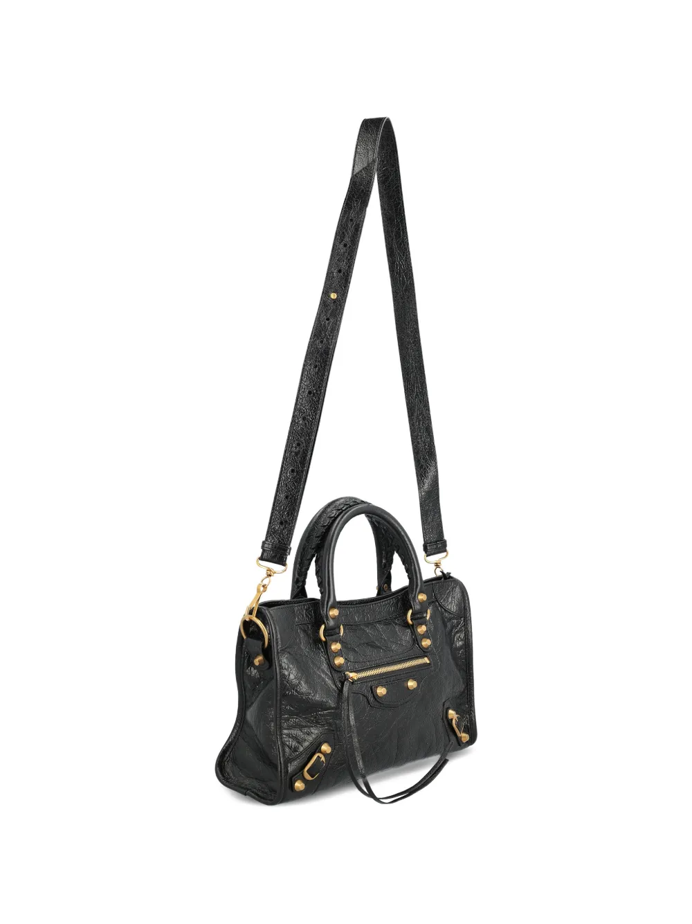 Balenciaga Le City leren shopper met studs Zwart