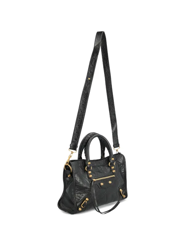 Balenciaga Le City スタッズ レザーハンドバッグ S | ブラック