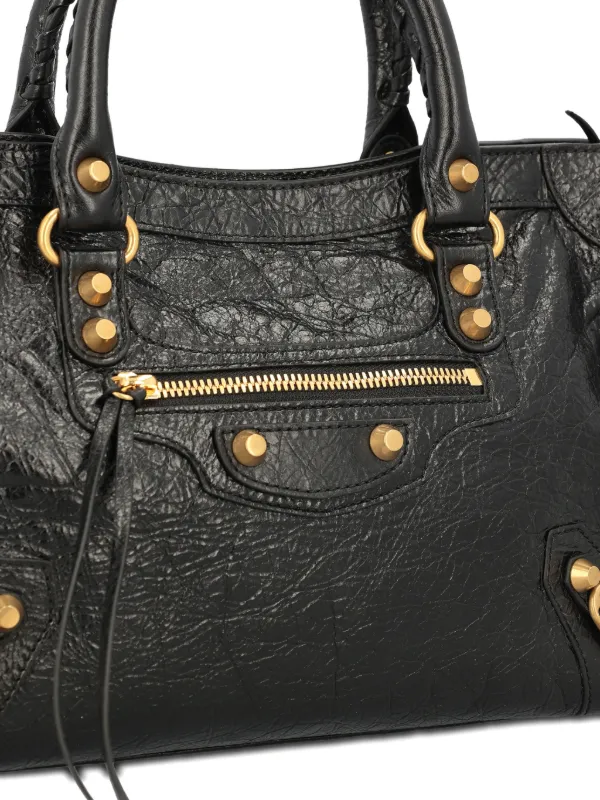 Balenciaga Le City スタッズ レザーハンドバッグ S | ブラック