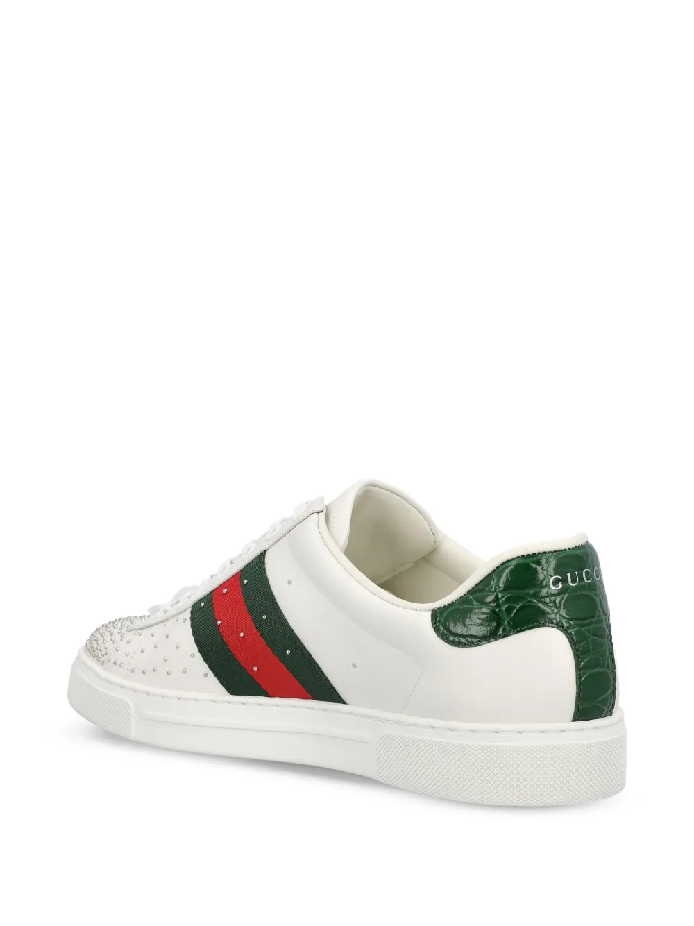 Gucci Ace sneakers met studs Wit
