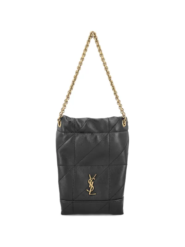 YSL ブラック ショルダーバッグ キルティングバニティバッグ Saint Laurent キルティング バケットバッグ | ブラック | FARFETCH JP
