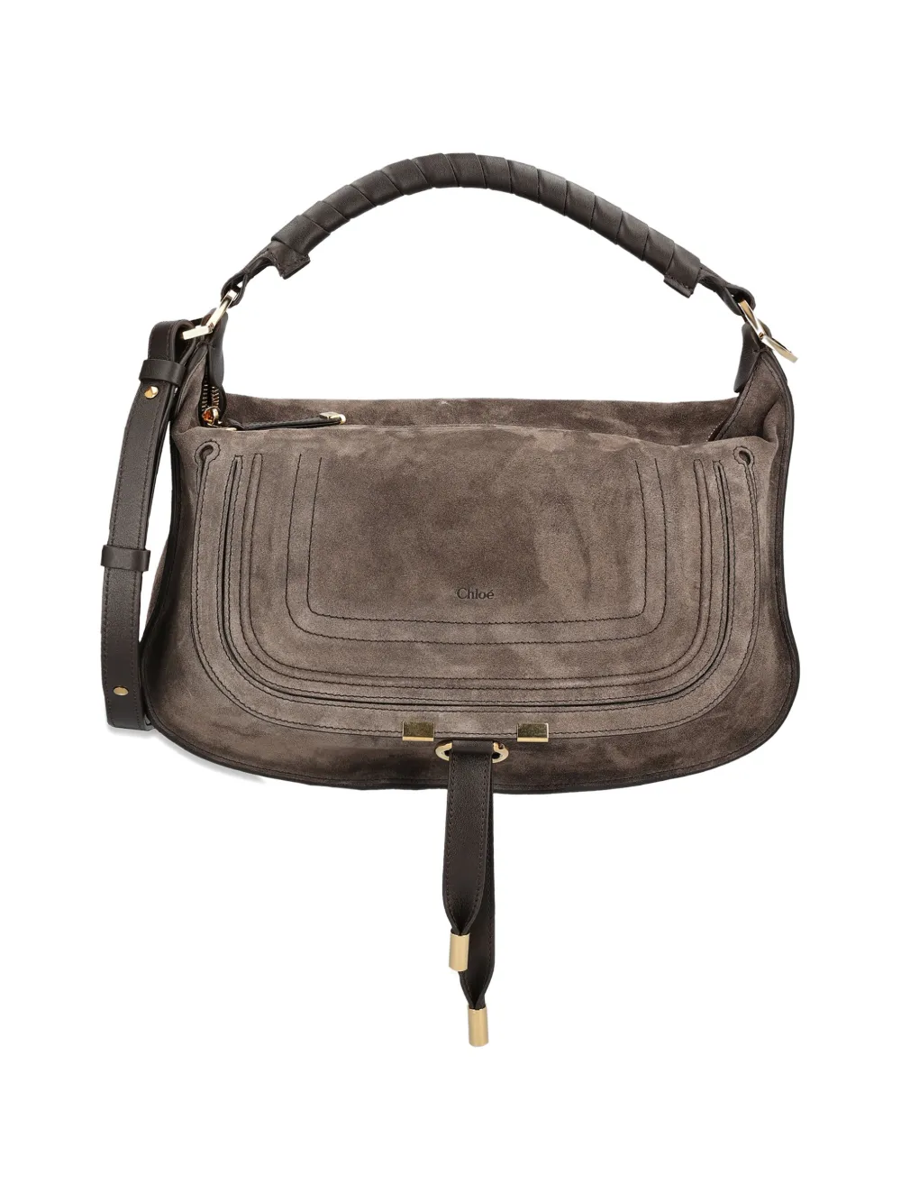 Chlo&eacute; small Marcie shoulder bag - Bruin