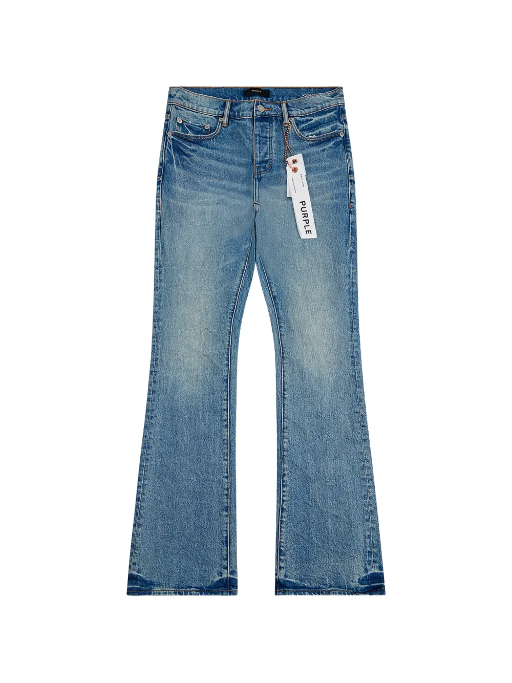 Purple Brand Worn Flare Denim "Blue"