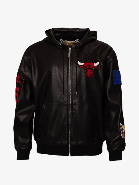 Jeff Hamilton logo-patch bomber jacket