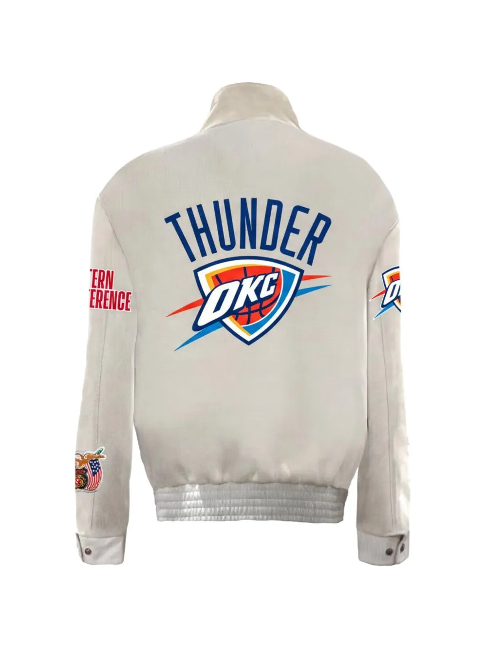Jeff Hamilton Oklahoma City Thunder leren jack Wit