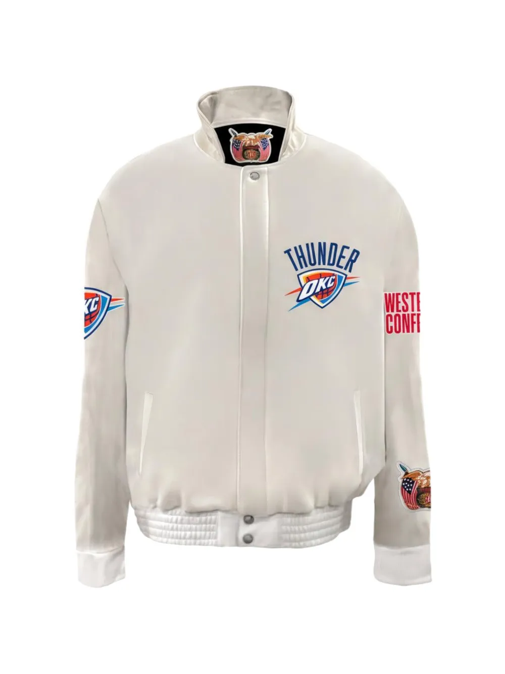 Jeff Hamilton Oklahoma City Thunder leather jacket - Weiß