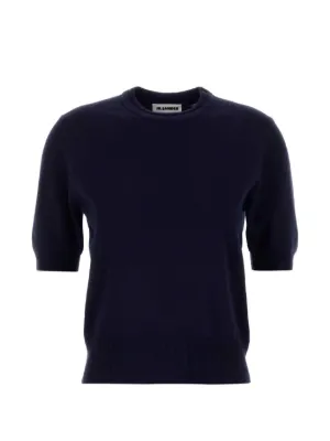 Jil Sander high-neck short-sleeves Top | Blue | FARFETCH