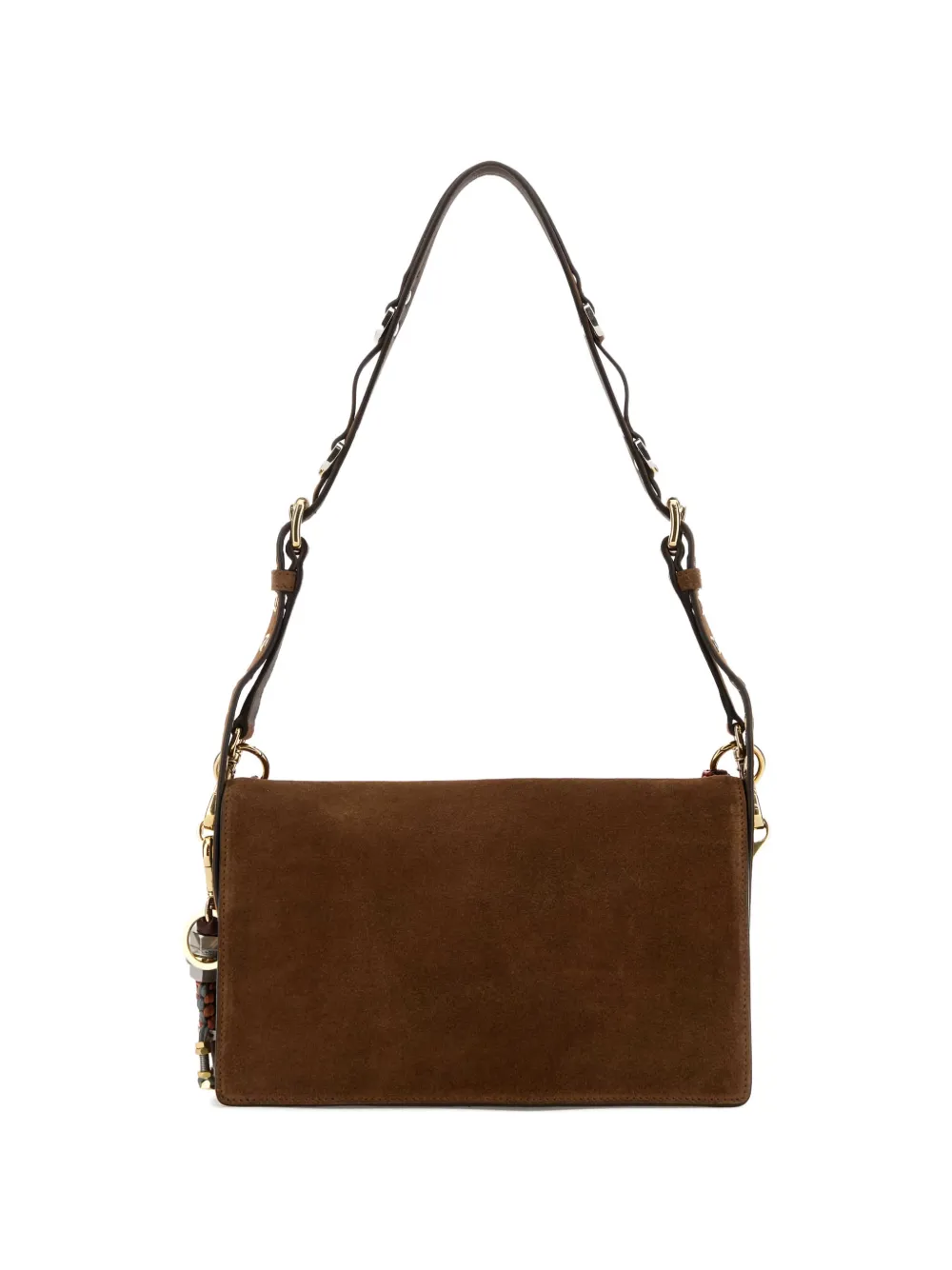 Prada tassel-detail suede shoulder bag - Bruin