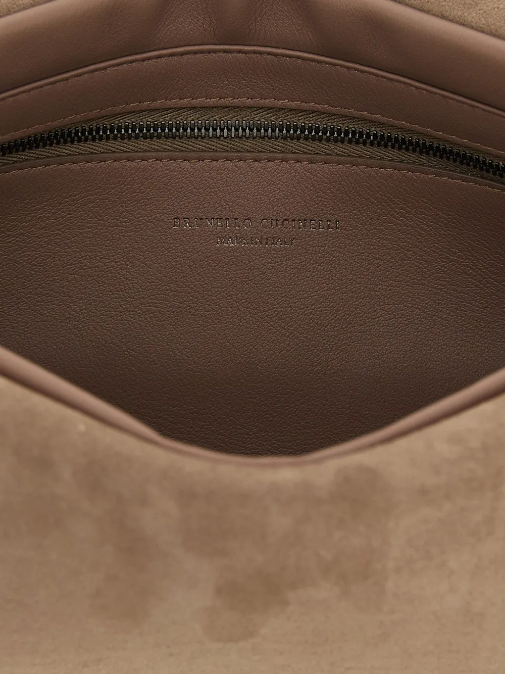 Brunello Cucinelli Essence clutch met zijvlak Beige