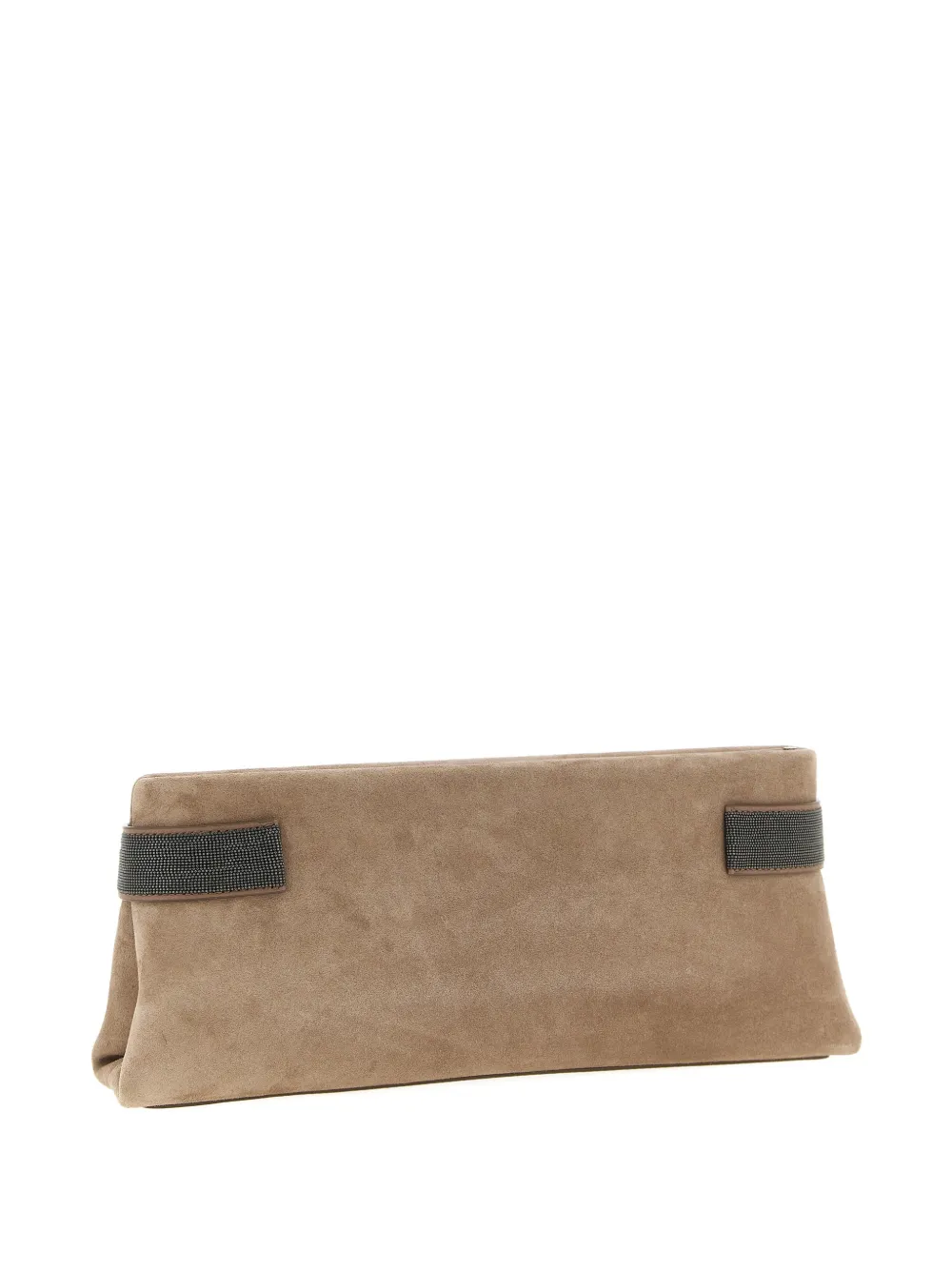 Brunello Cucinelli side-insert essence clutch bag - Beige