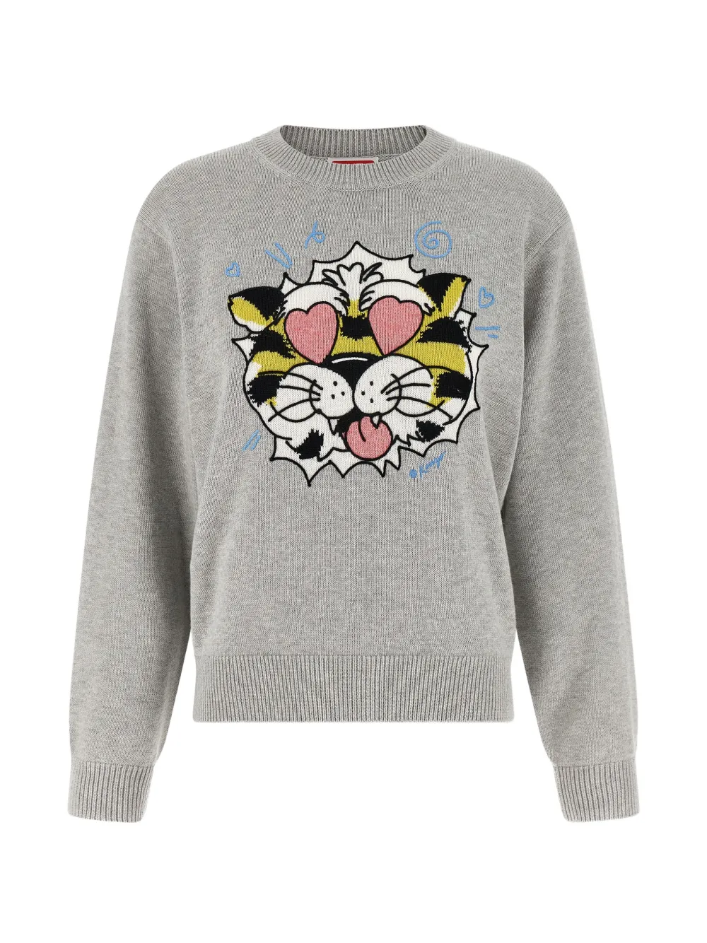 Kenzo intarsia wild tiger knitwear - Grigio