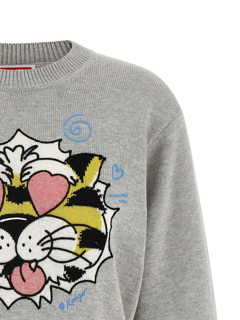  Kenzo Maille Intarsia Wild Tiger - Gris 