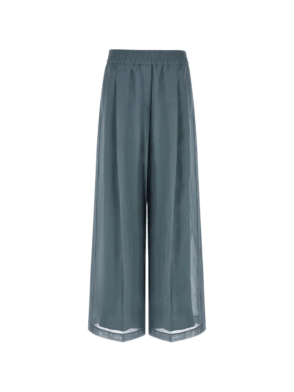Brunello Cucinelli elasticated-waist trousers - Blu
