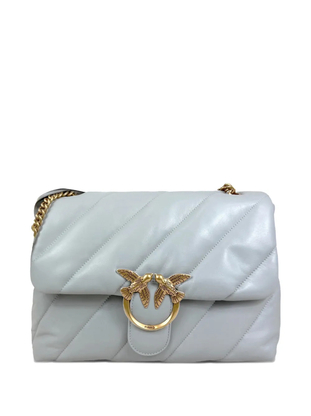 PINKO quilted chain-strap shoulder bag - Grigio