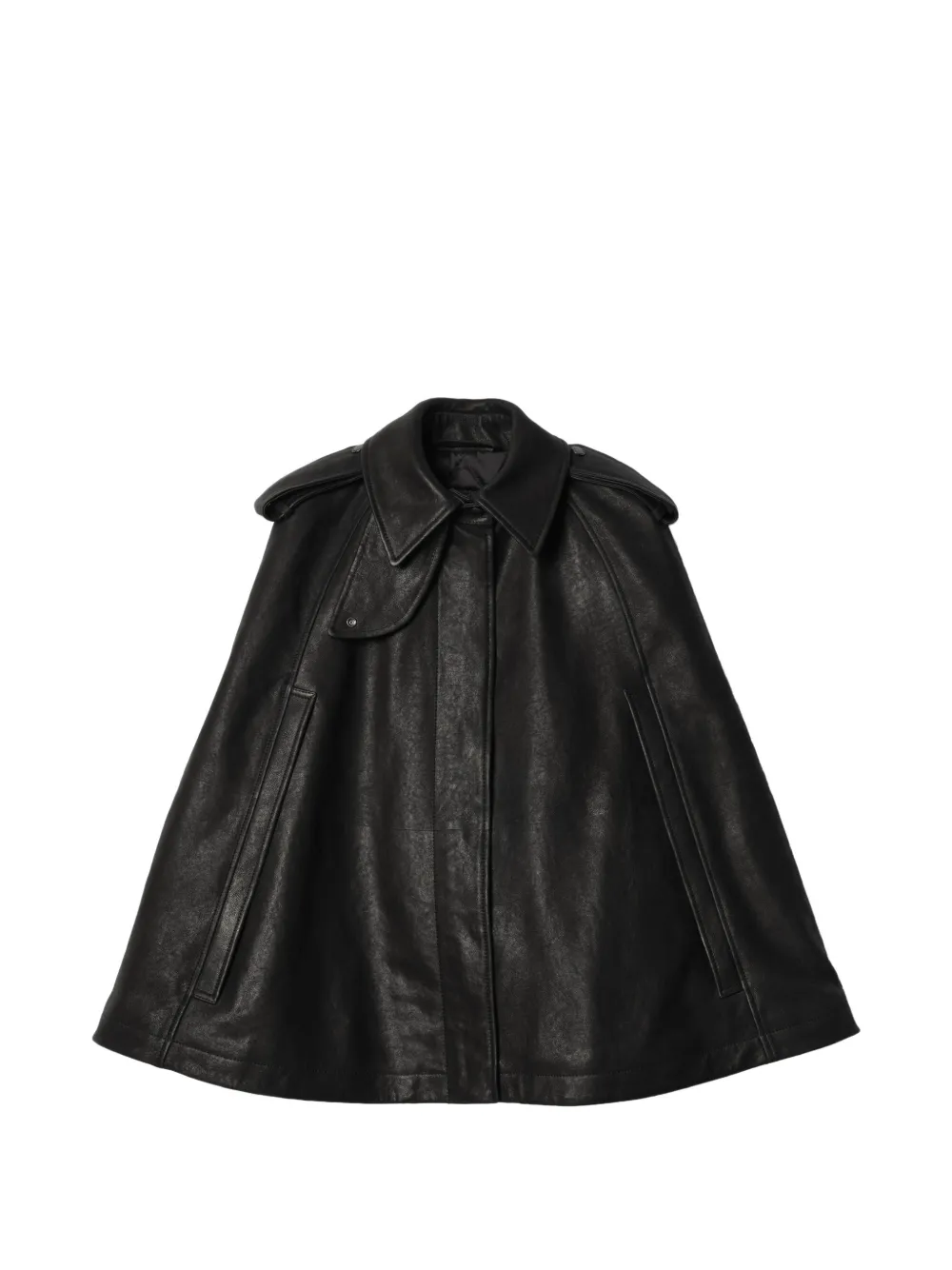 Burberry Cape aus Leder - Schwarz