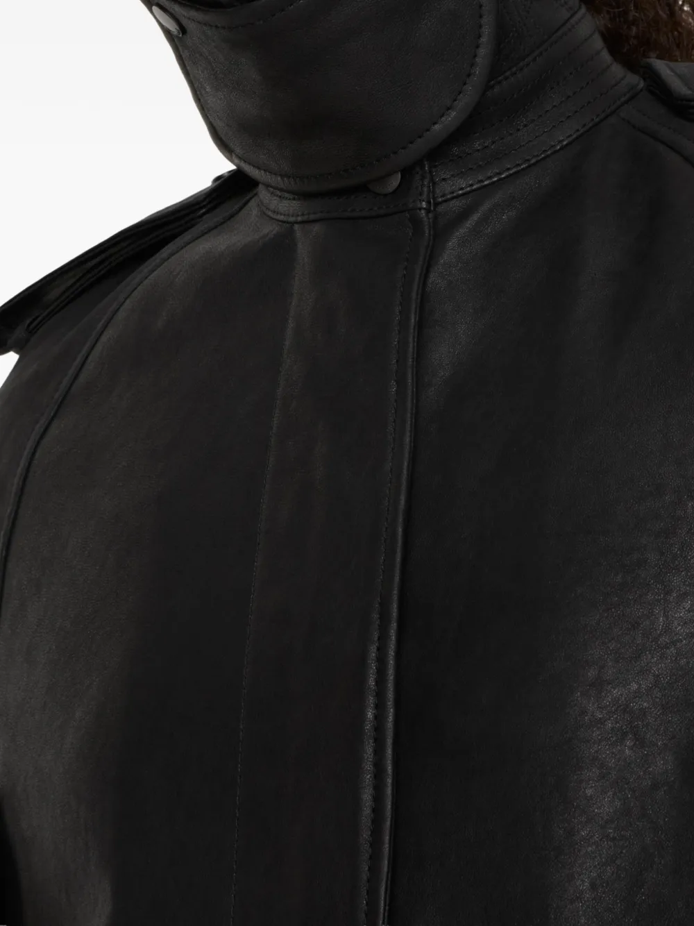 Burberry Leren cape Zwart