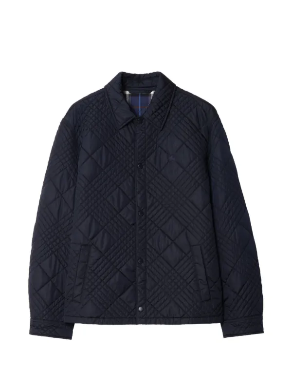 BURBERRY　ジャケット　Mサイズ Burberry check-stitch Jacket | Blue | FARFETCH