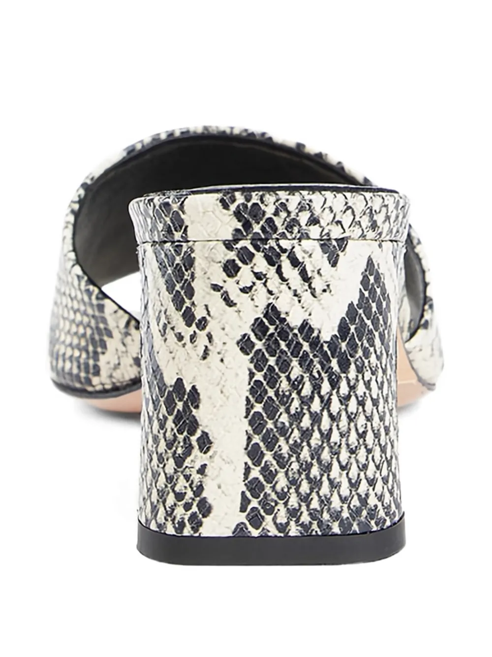 Aeyde Jeanie muiltjes met slangenprint Grijs