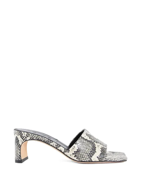 Aeyde Jeanie snake-print mules