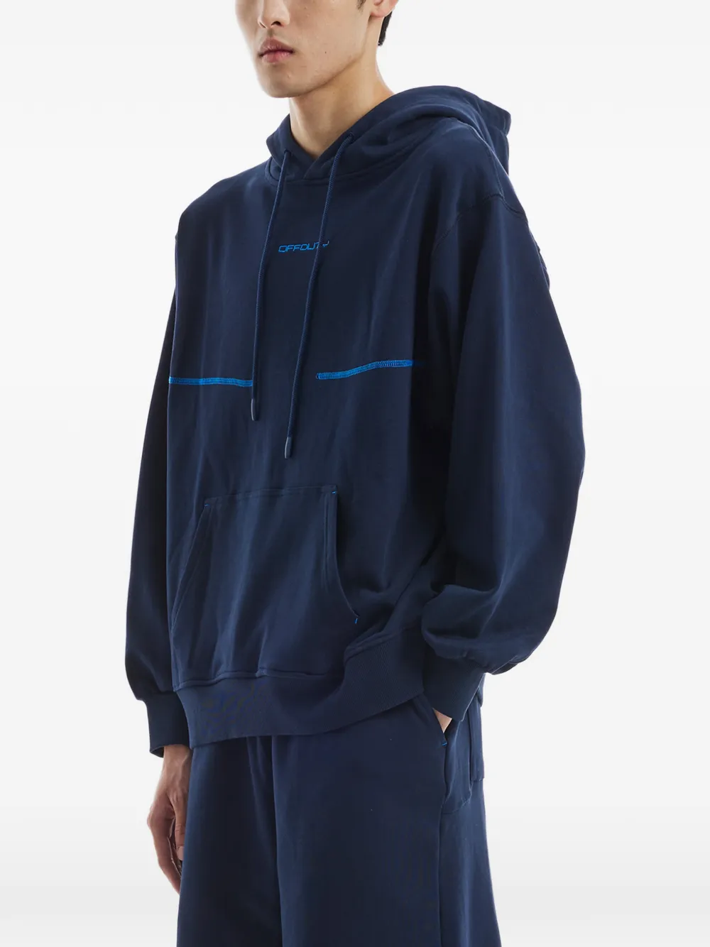 Off Duty Pine hoodie Blauw
