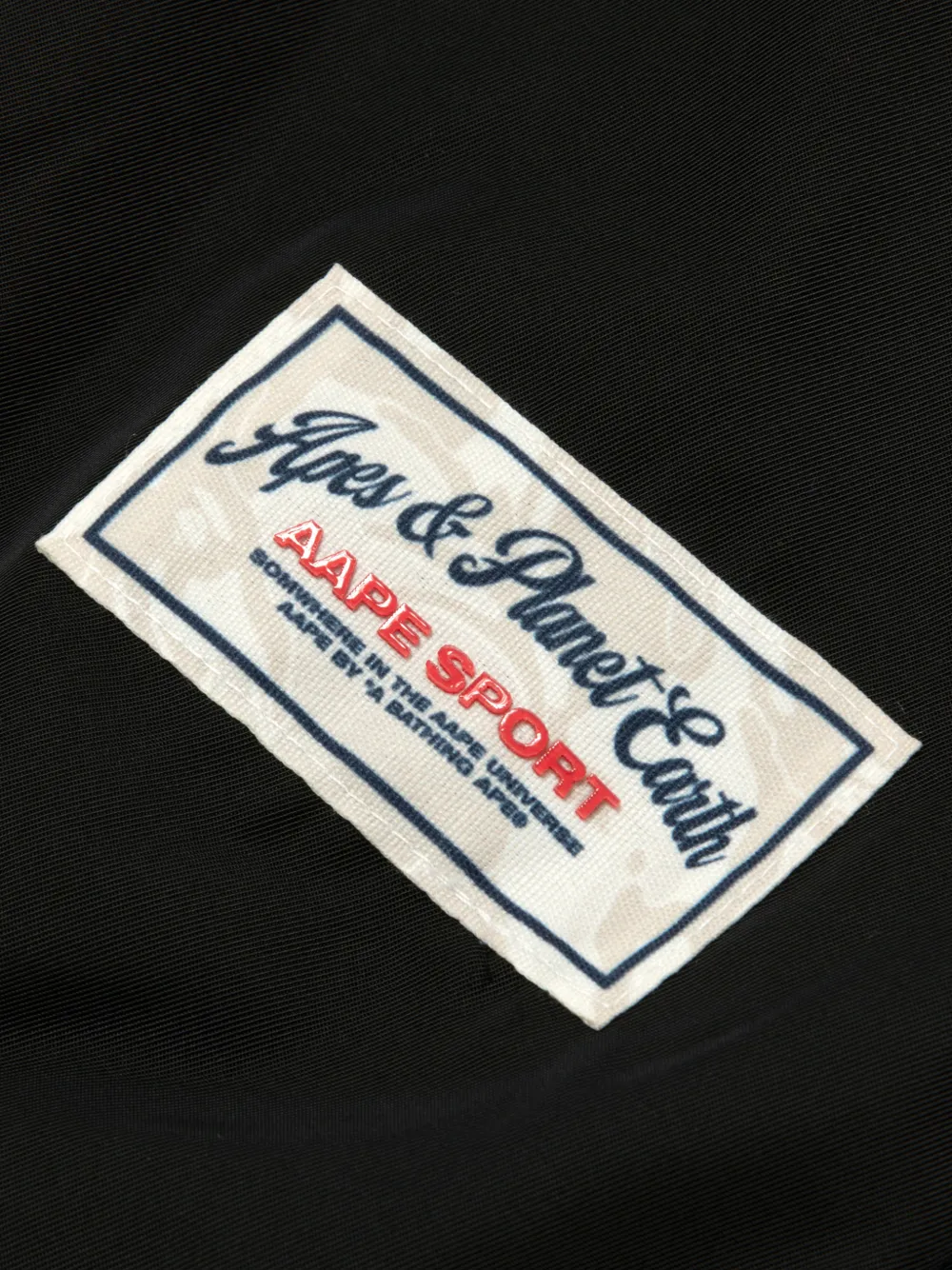 AAPE BY *A BATHING APE Bomberjack met logodetail Zwart
