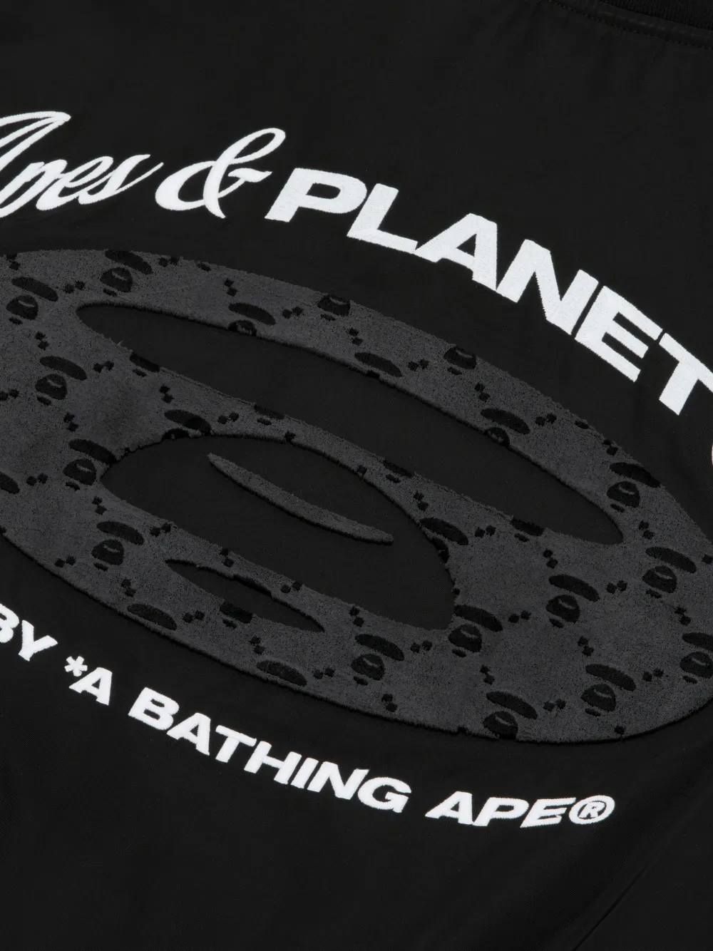 AAPE BY *A BATHING APE Bomberjack met logodetail Zwart