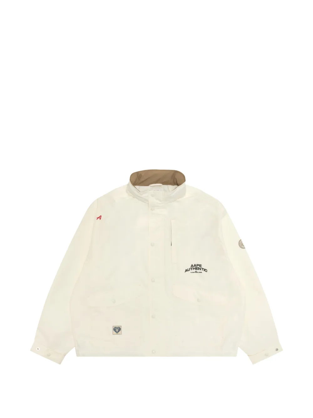 AAPE BY *A BATHING APE Jack met capuchon Beige