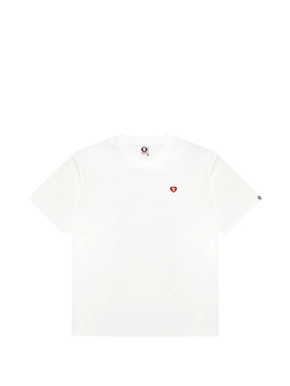 AAPE BY *A BATHING APE® T-shirt con motivo cuore - Bianco