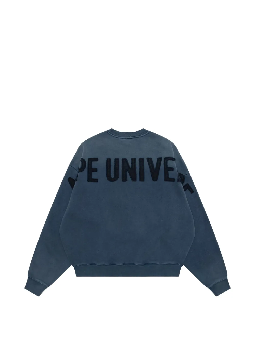 AAPE BY *A BATHING APE Sweater met logopatch en ronde hals Blauw