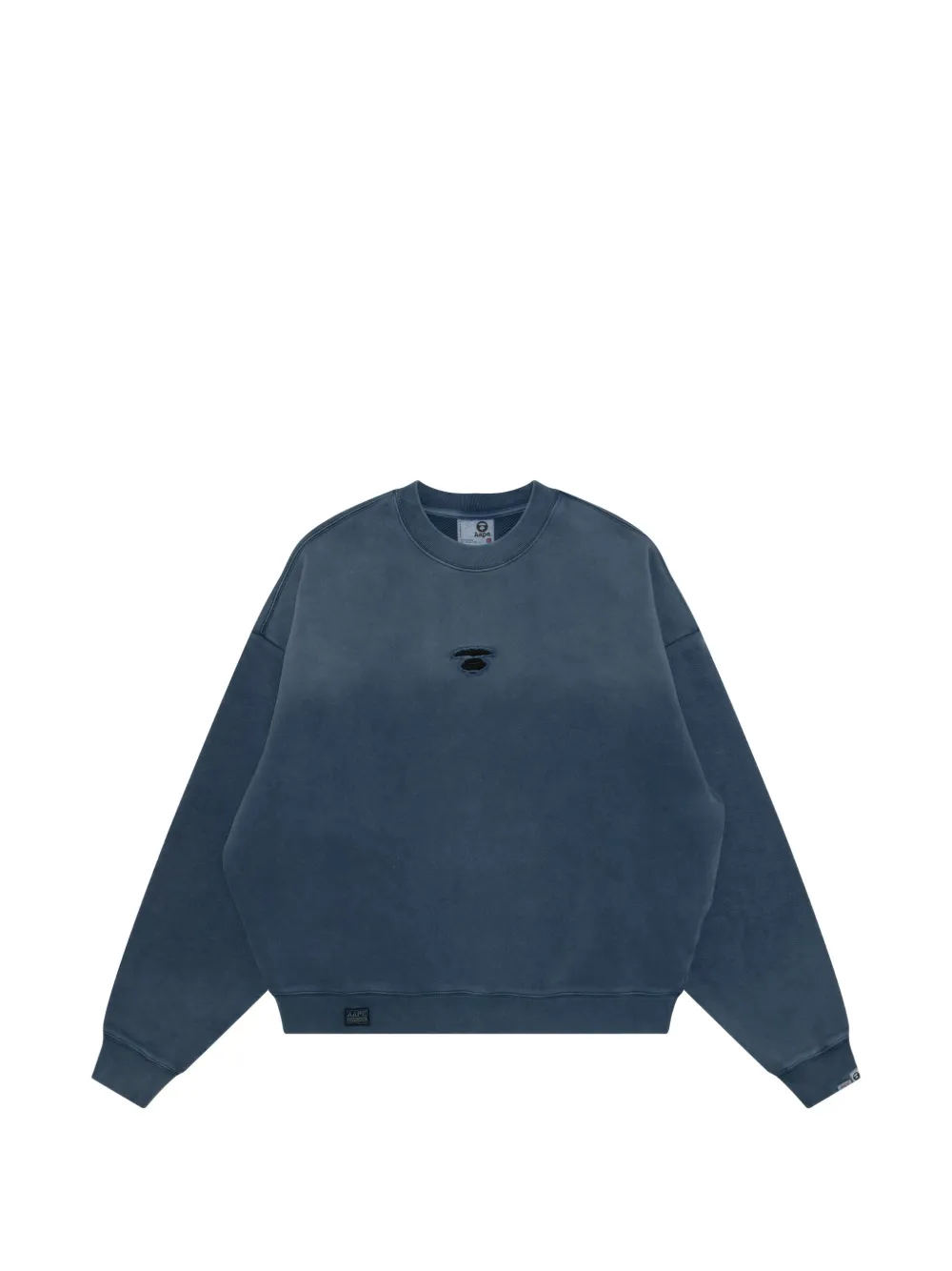 AAPE BY *A BATHING APE® Felpa girocollo con logo - Blu