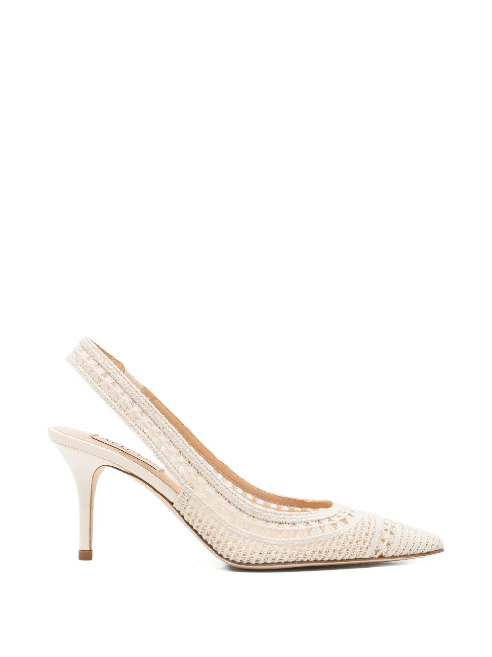 Arteana Trieste Lace Slingback Pumps In Neutral