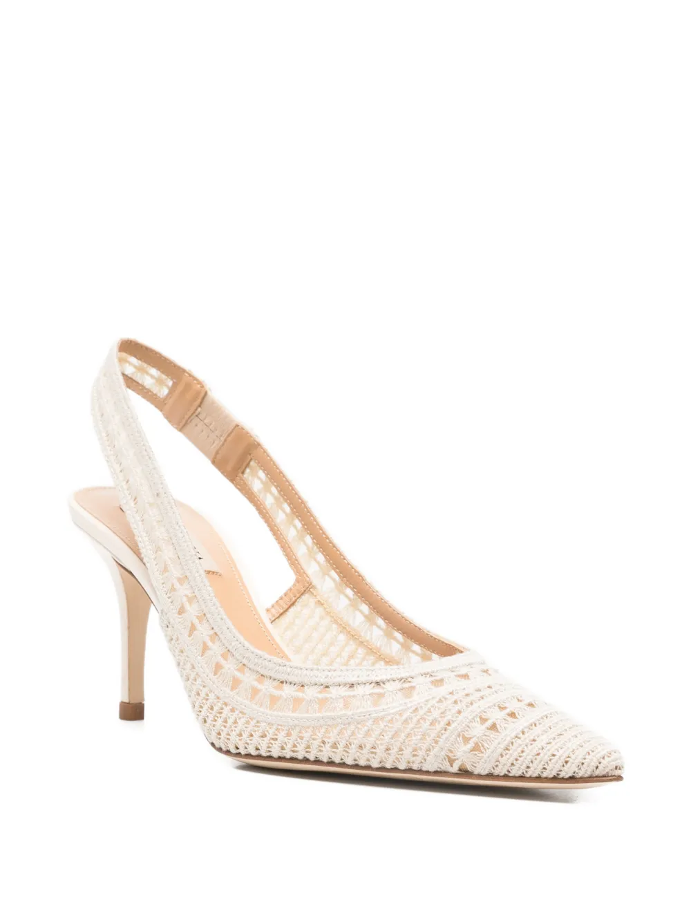  Arteana Trieste Lace Slingback Pumps - Neutrals 