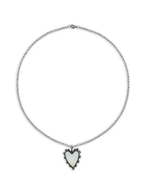 Poison Drop Lab heart-pendant mother-of-pearl necklace