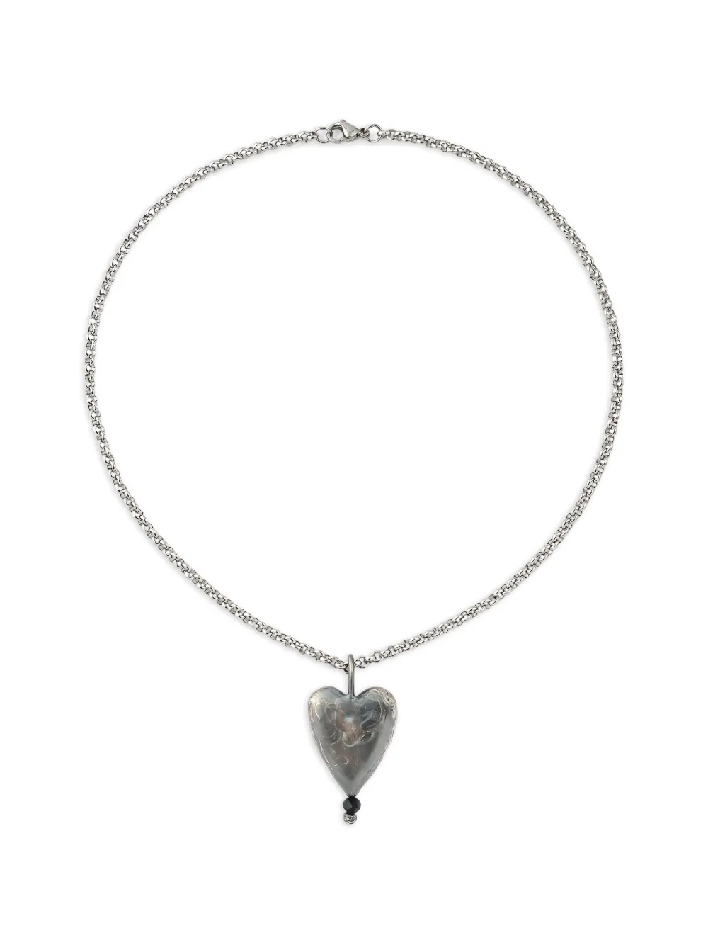 Poison Drop Lab cast heart necklace - Argento