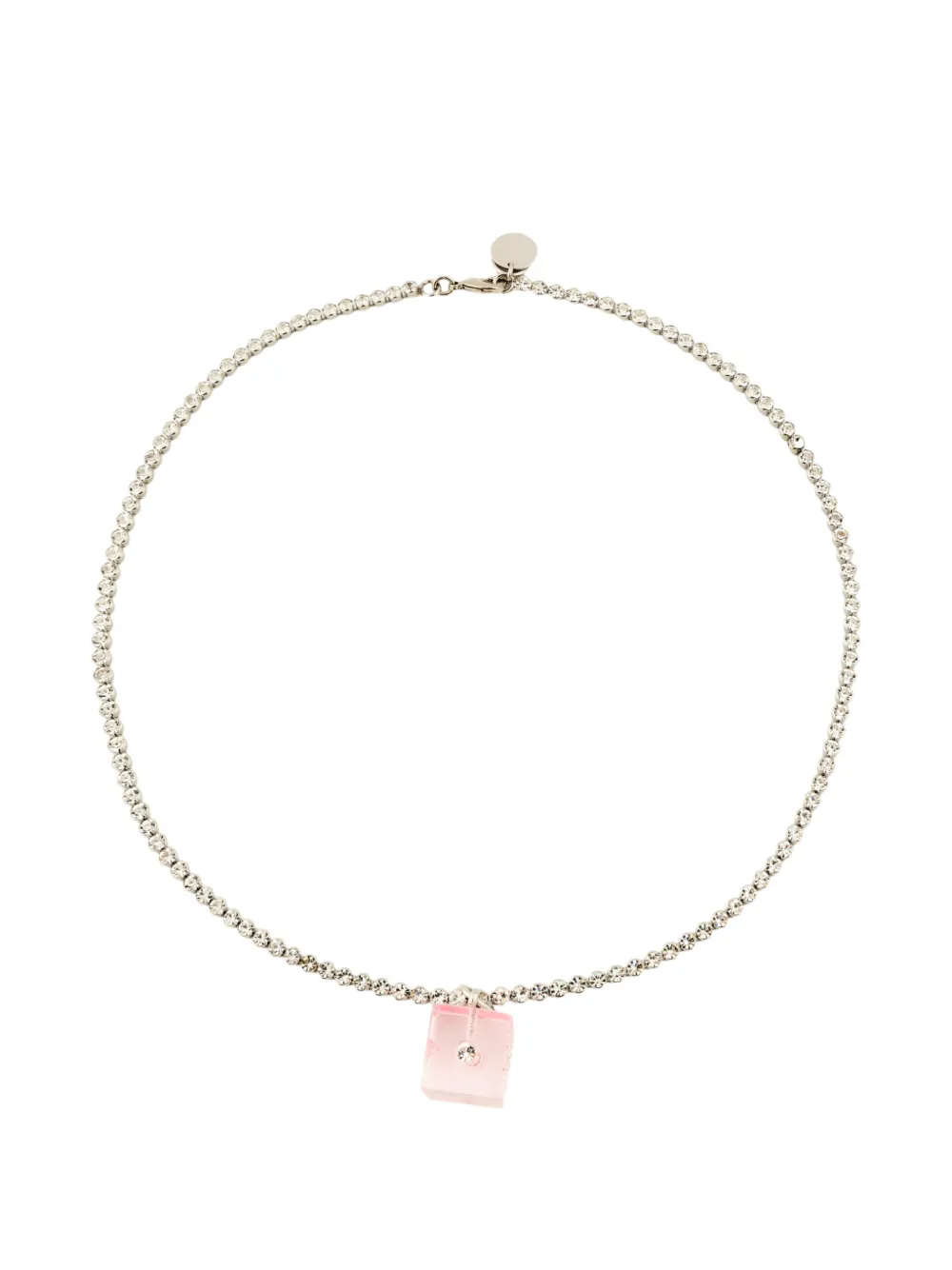 Marni Cube-pendant Necklace In Metallic