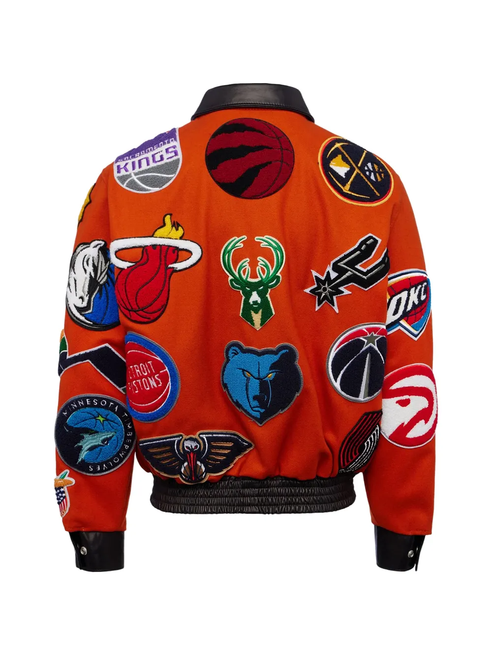  Jeff Hamilton Nba Collage Bomber Jacket - Orange 