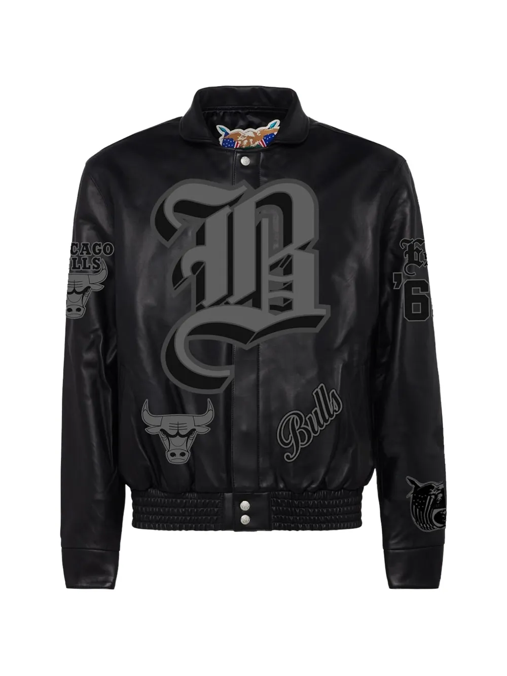 Jeff Hamilton chicago bulls varsity bomber jacket - Nero