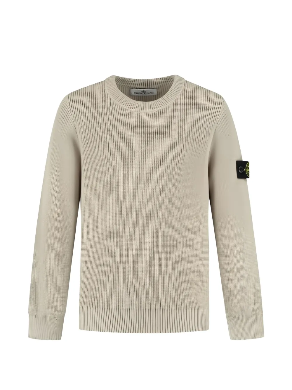 Stone Island Junior ribbed logo-patch sweater - Toni neutri