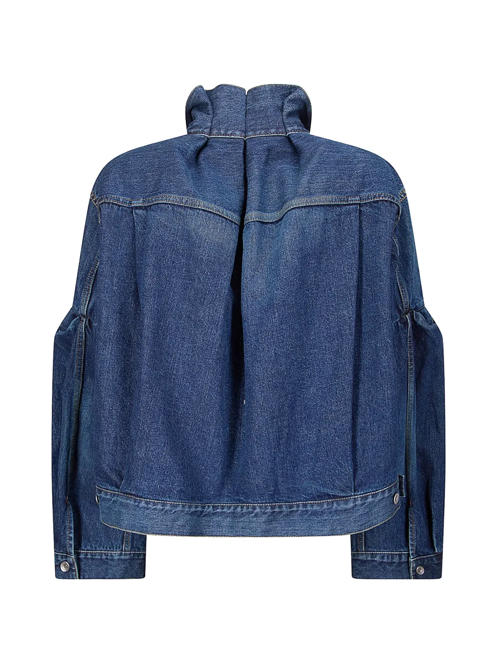 Sacai パフスリーブ デニムジャケット | ブルー | FARFETCH JP