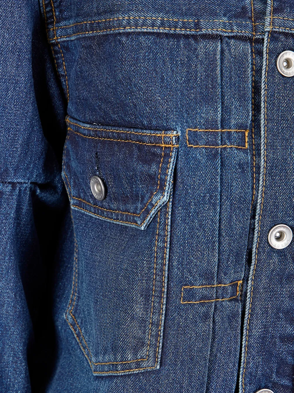  Sacai Puff-sleeve Denim Jacket - Blue 